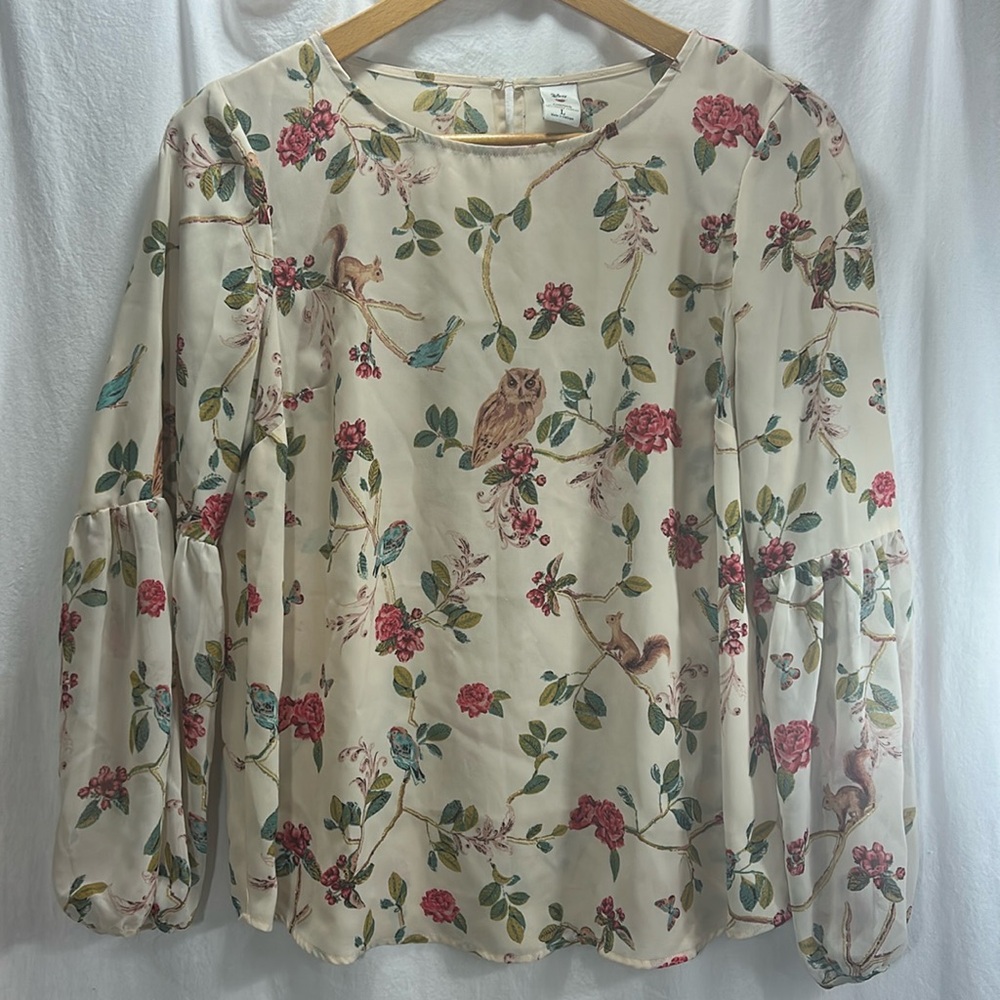 LC Lauren Conrad Disney Woodland Creatures Blouse size L